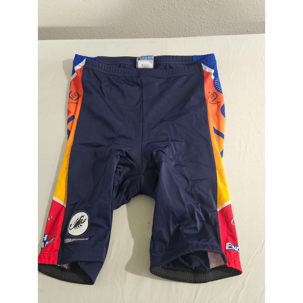 Squadra Mens XL Padded Cycling Shorts 7 Hills Old Spice Navy Blue Made in USA